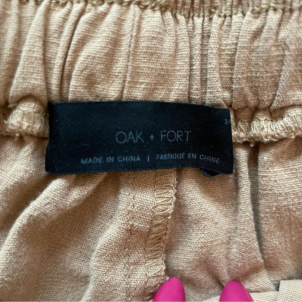 OAK + FORT sz L Cotton Wide Leg Drawstring Pants - Picture 3 of 6